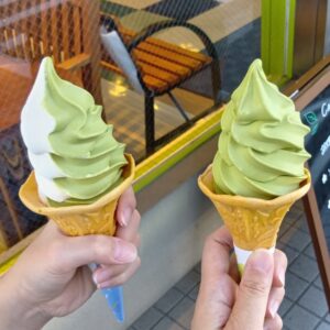 胡蝶庵 松本石芝店 抹茶とバニラのミックス
抹茶