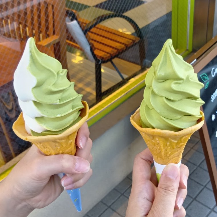 胡蝶庵 松本石芝店 抹茶とバニラのミックス
抹茶